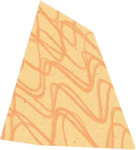 Scribbled Yellow and Orange Paper Cut-out